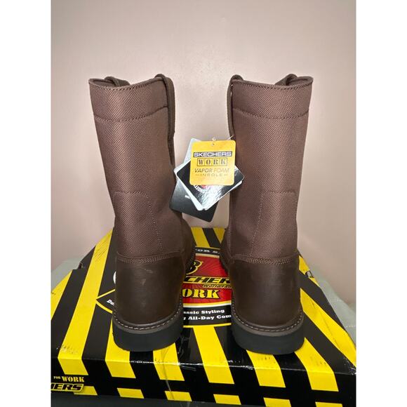 Skechers Men\'s Longrider Highland Hill Wellington Work Boot Brown Size 12 main image 12